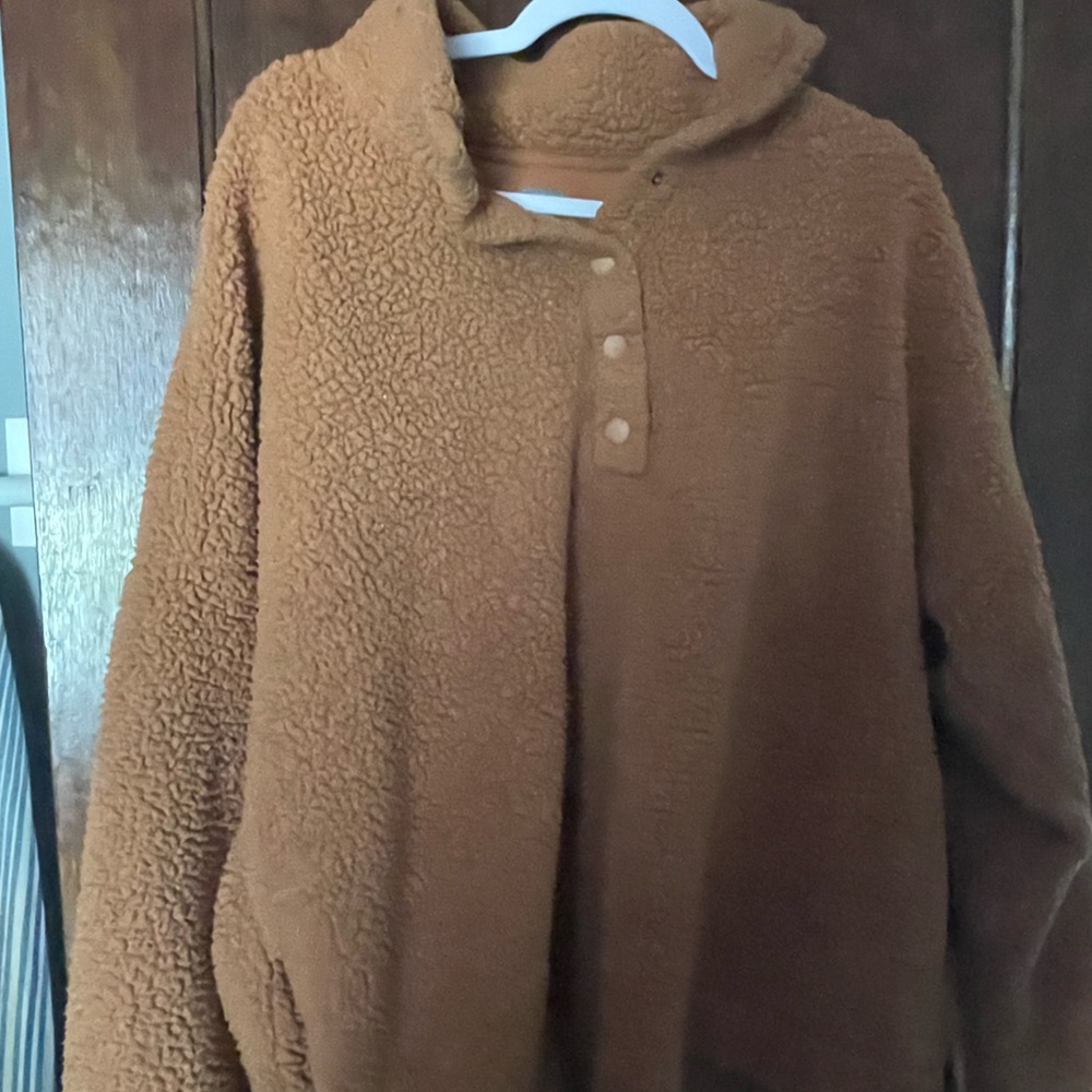 Aerie Brown Turtleneck Sweater Cozy Knit